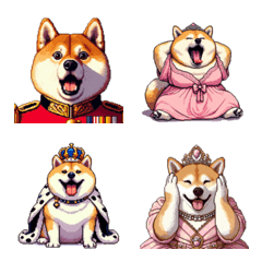 お城の中の太っちょ柴犬 絵文字