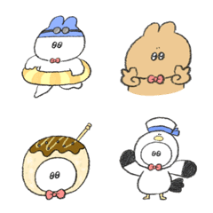 夏を楽しむうさちゃん