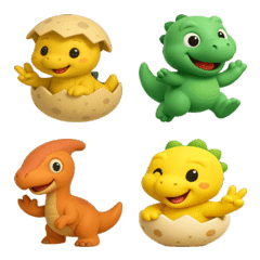 恐竜ダイナソー絵文字パレード