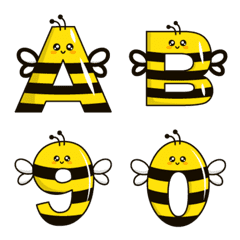 Bee Latter & Number Emoji