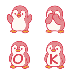 かわいいペンギン+26英語（ピンク）