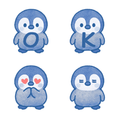 かわいい小さなペンギン+26英語（青）