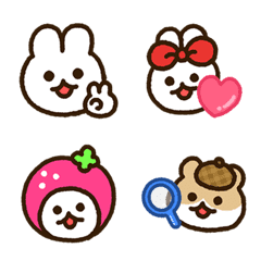 シュールなうさぎ 絵文字-1
