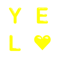 フワフワ黄色いデコ文字(英数字)