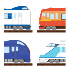 つなげて遊べる 特急列車 絵文字