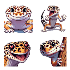 Pixel art no word leopard gecko