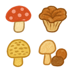 Gentle Crayon Mushrooms