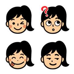 My emoji ponytail Easy to send every day