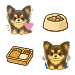 Chihuahua & Food Emoji Set