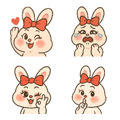 乙女ウサギの表情絵文字