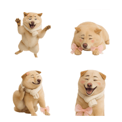 恥ずかしがり屋の柴犬の絵文字
