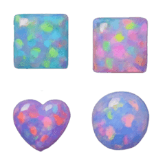 (40 colors) Square, round, triangle