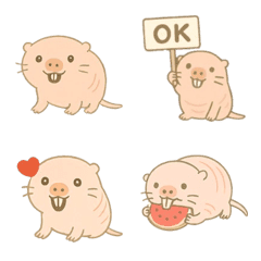 ゆるいハダカデバネズミの絵文字