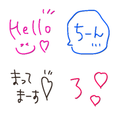【色ペンで】落書き風絵文字