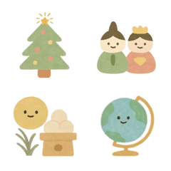ゆるかわ絵文字季節