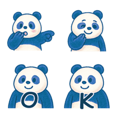 かわいいパンダ+26英語（青）