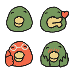 happy green birdie emoji ver.