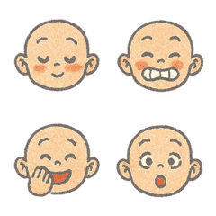 可愛小沙彌每天的日常情緒(灰色)