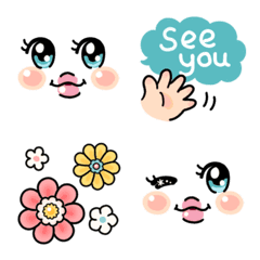 A girl white beautiful eyes