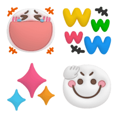Plump 3D three-dimensional emoji 1