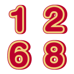 Emoji numbers shadow 70