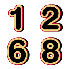 Emoji numbers shadow 71