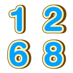 Emoji numbers shadow 69