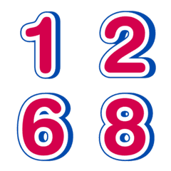 Emoji numbers shadow 68