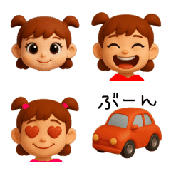 キュートな小さな女の子の絵文字