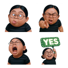 不機嫌な太った女性の絵文字