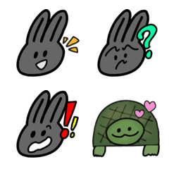 Black Rabbit Pearl Emoji 2
