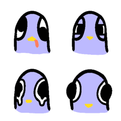 Pigeons with changing expressions