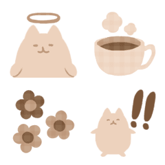 ほっこりカフェモカ絵文字２。時々ねこ。