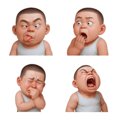 坊主頭の子供の絵文字