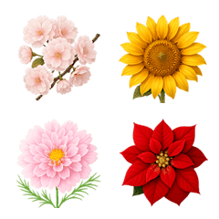 花の絵文字図鑑～豪華絢爛・四季の花々～