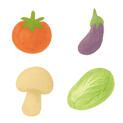 An emoji with a lot of vegetables