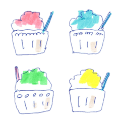 かき氷田の絵文字▼