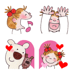 確認用(*  ´ ᵕ `  *)♡ COCO and Wondrous Emoji 17 - LINE絵文字 | LINE STORE