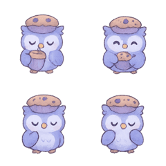 ブルーベリーマフィンふくろう星空ベーカリ