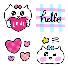 しろいねこの絵文字❤︎