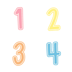 one two three four color number3