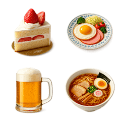 ごはん＆スイーツのリアル絵文字