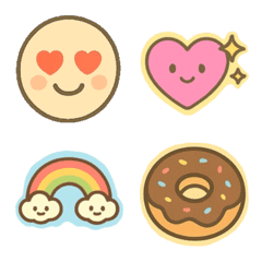 Cute emoticons and sweets