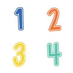 one two three four color number4