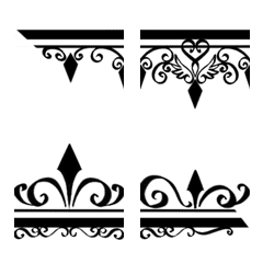 ライン絵文字 vol.15 カリグラフィ黒03