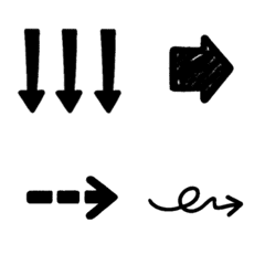 使える！かわいい矢印シンプル絵文字