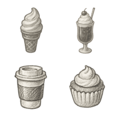 カフェ気分♪ドリンク＆フード絵文字