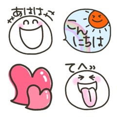 丸い顔。絵文字