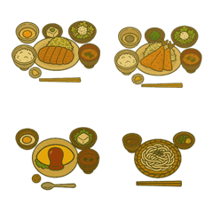 สติกเกอร์ชุดอาหารญี่ปุ่น