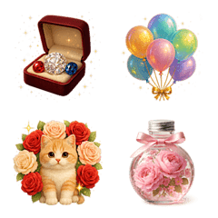 SNS映え☆キラキラお祝い絵文字セット